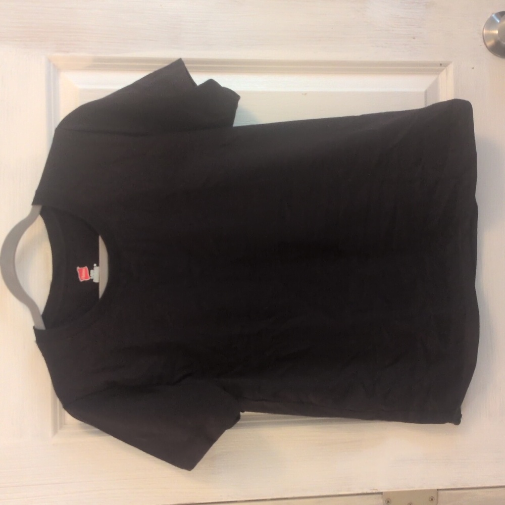Hanes Women's Black Short Sleeve Tee
